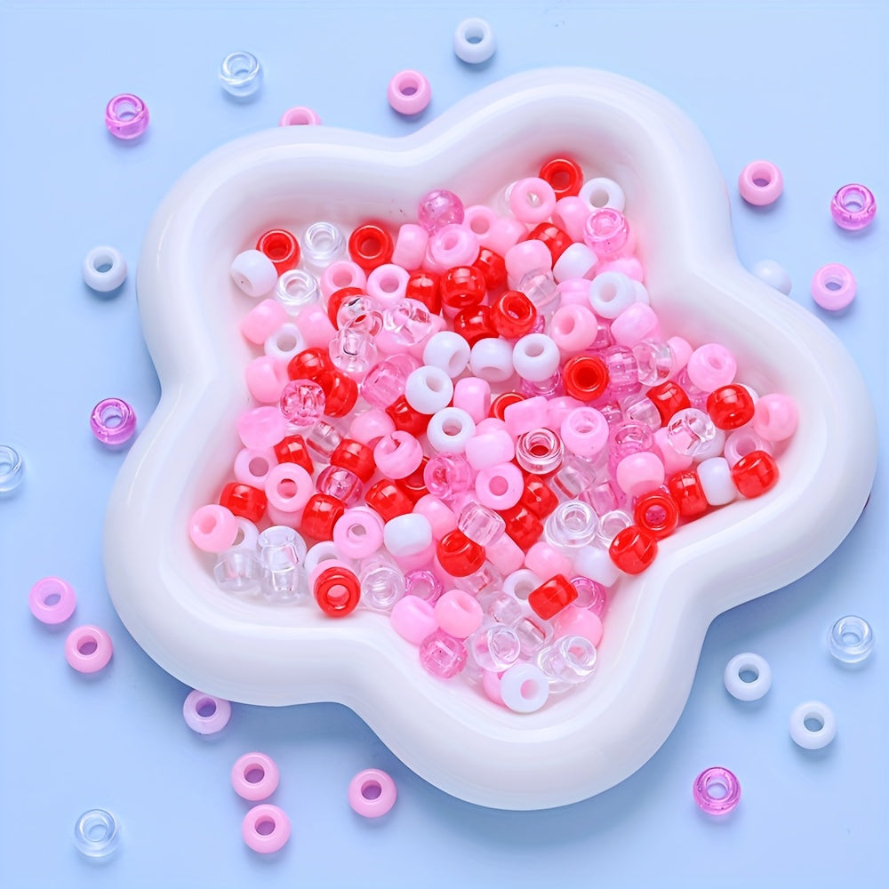 6×9mm Pink Series Acrylic Large Hole Beads