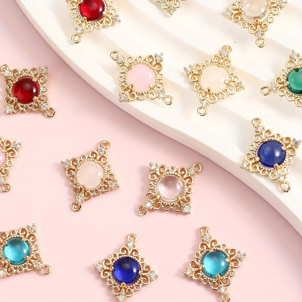 Four-Pointed Star Glass Pendants