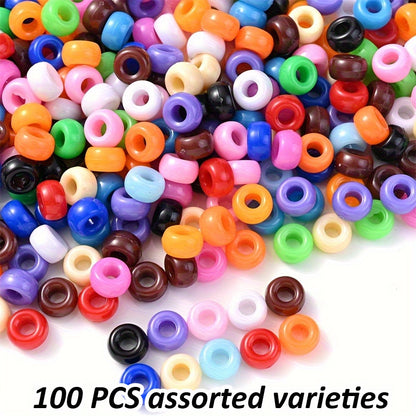 Black and White Plum Blossom Acrylic Spacer Beads