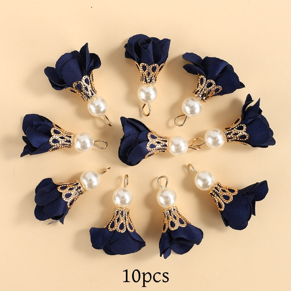 10pcs Colorful Petal Tassel Charm Pendants