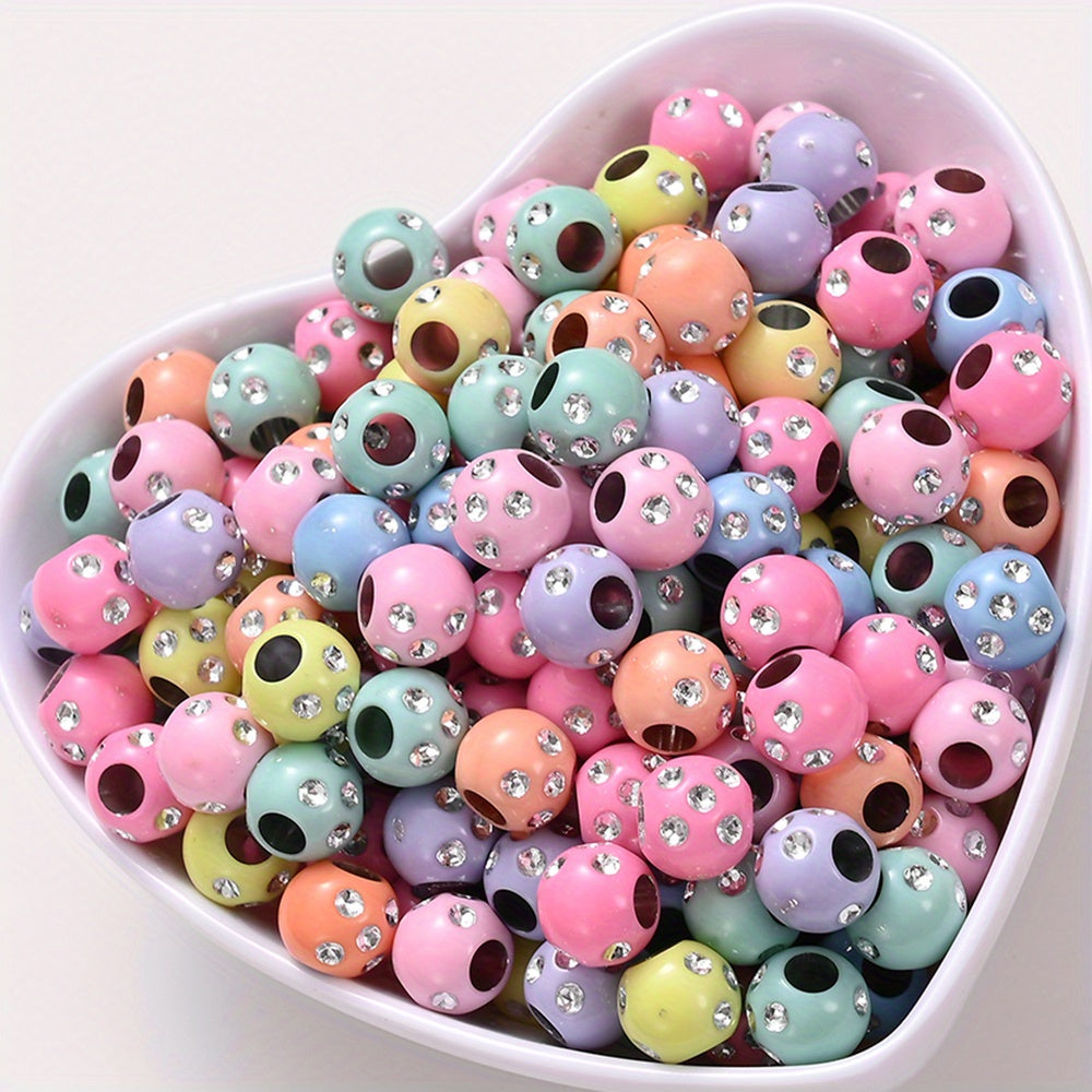 Shiny Acrylic Big Hole Spacer Beads