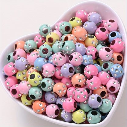 Shiny Acrylic Big Hole Spacer Beads