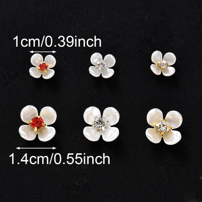 30pcs Flatback Petal Rhinestone Flower Beads