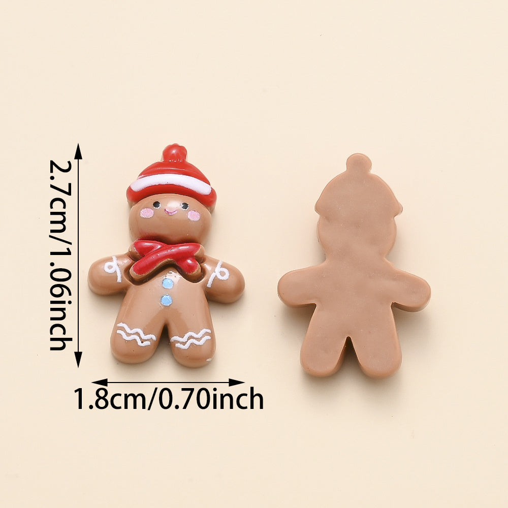 17x18mm Christmas Snowman Resin Patch Beads