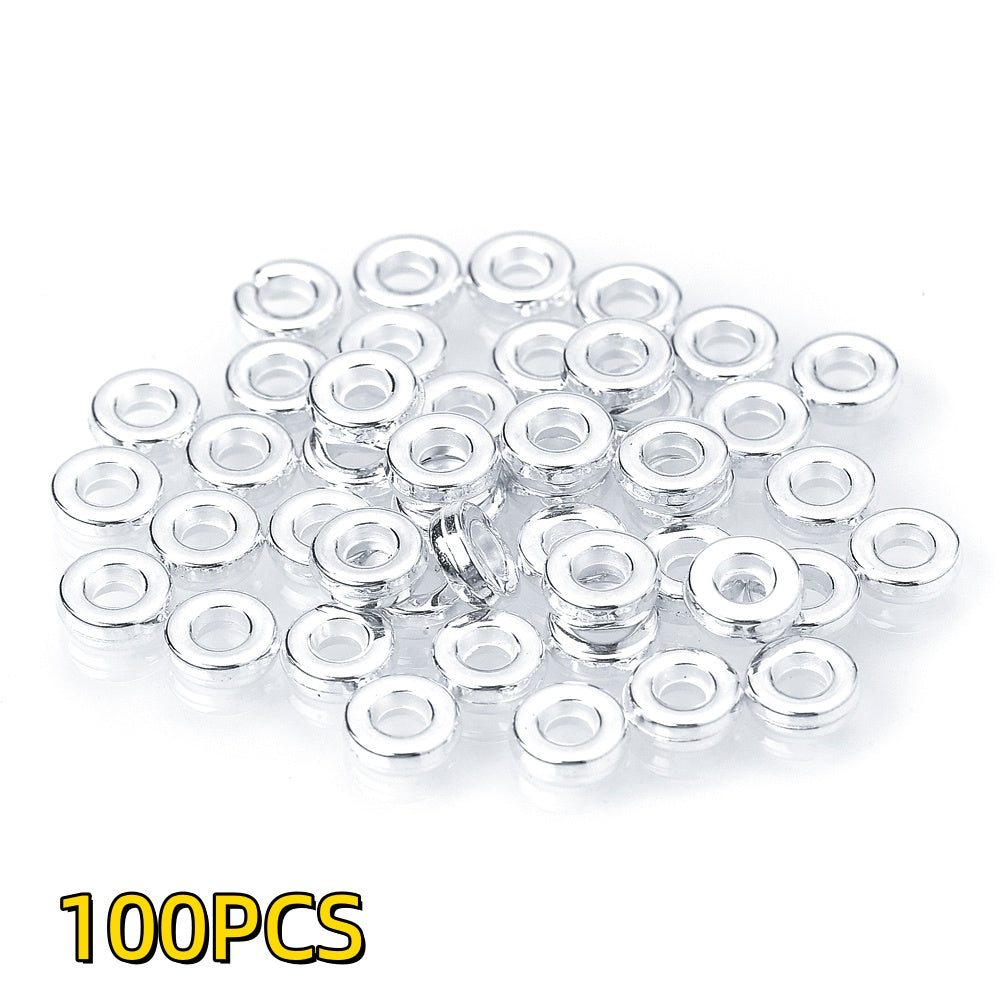 100pcs 6mm Golden & Silvery CCB Large Hole Beads
