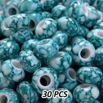 12x18mm Macaron Flocking Bear Vertical Hole Acrylic Spacer Beads