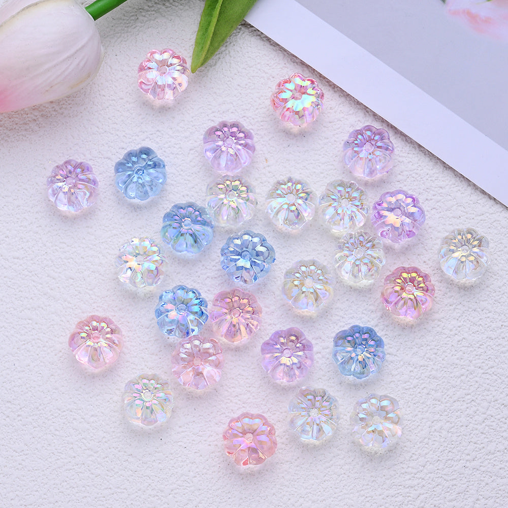 15mm UV Coated Pumpkin Acrylic Beads