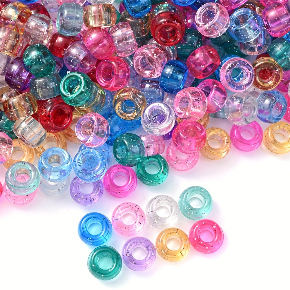 Rainbow Color Gradient Faceted Glass Beads