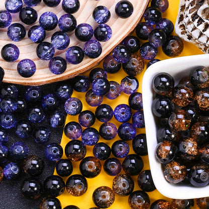 Halloween Glass Round Beads