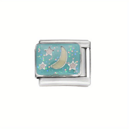 1pc 9x10mm Stainless Steel Module Charm Bead