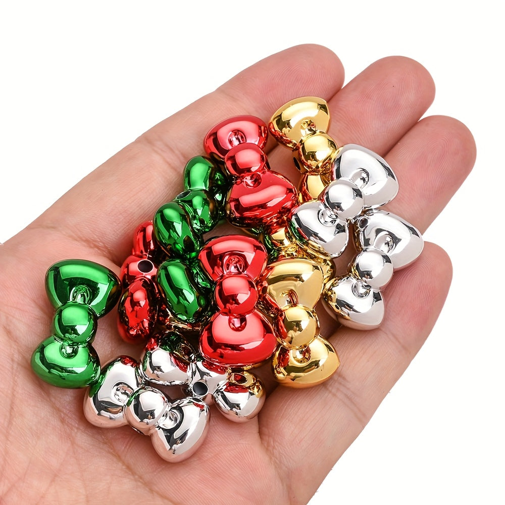15x26mm Christmas Bowknot Spacer Beads