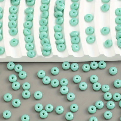 100pcs 3x6mm Glass Wheel Beads