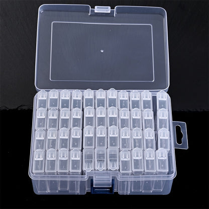44/56/64 Grid Transparent Beads Storage Organizer