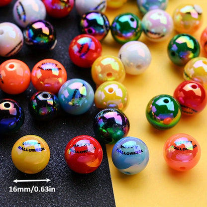 Halloween Printed AB Acrylic Beads