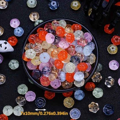 Halloween Pumpkin Glass Beads