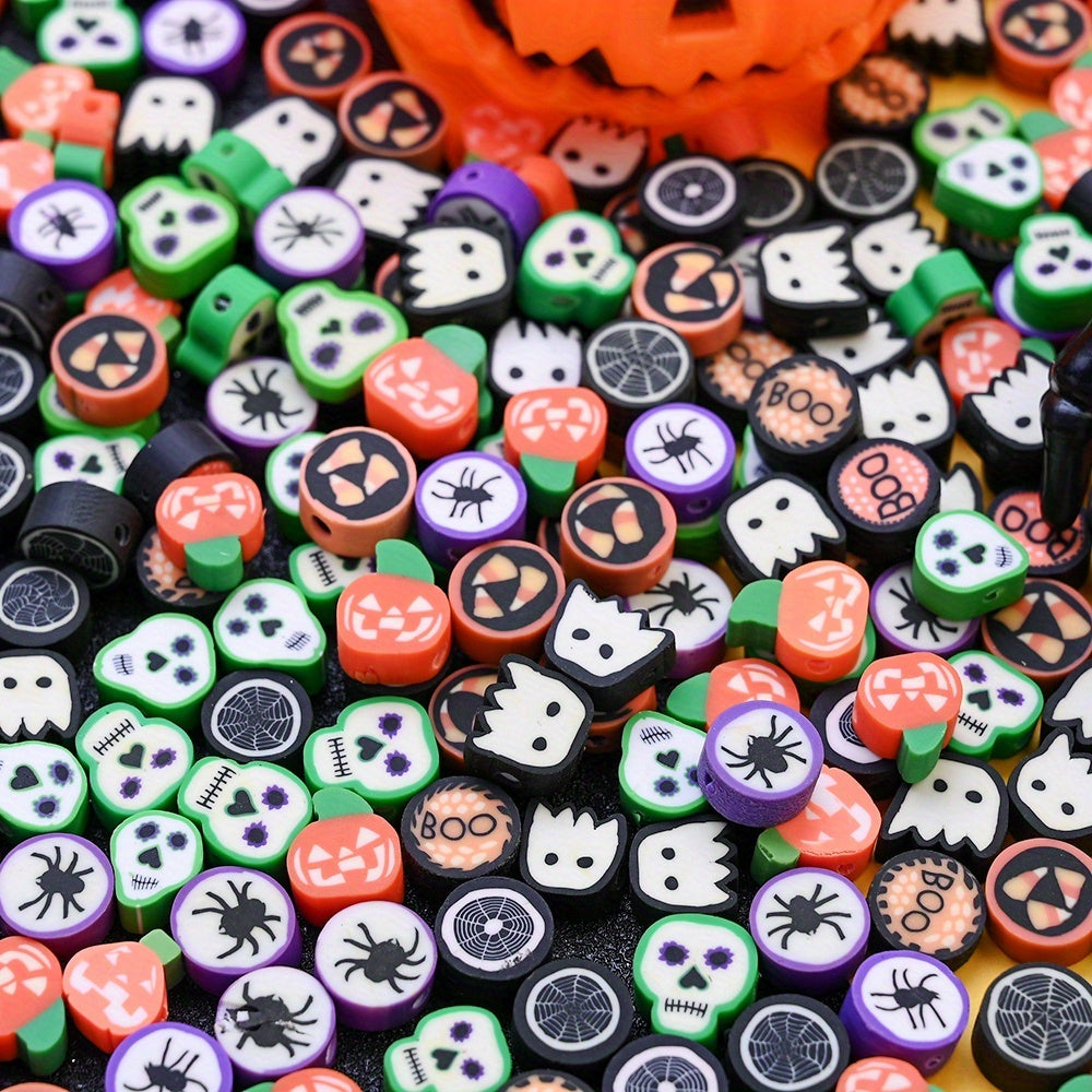 8-10mm Halloween Clay Beads Assortment