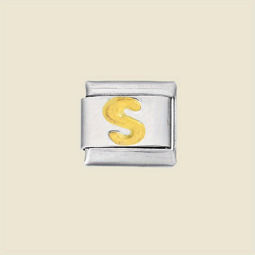 1pc 9x10mm A-Z Letter Link Module Bead