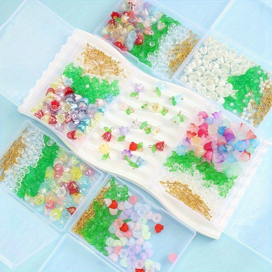 1 Box Gradient Acrylic Floral Beads Kit