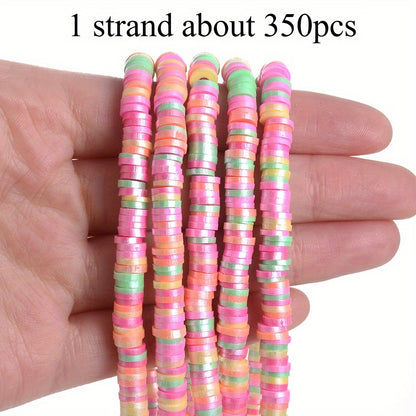 1 Strand 6mm AB Shiny Heishi Clay Beads