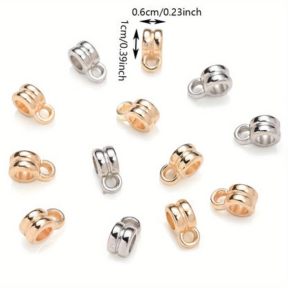 100pcs KC Golden & Silvery CCB Cylindrical Beads