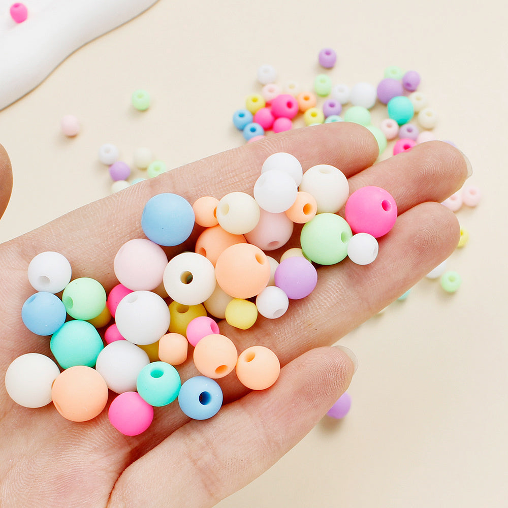 Matte Acrylic Round Spacer Beads