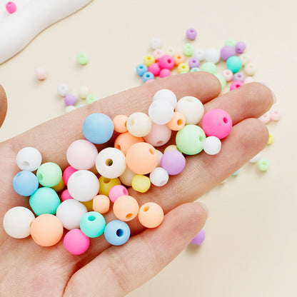Matte Acrylic Round Spacer Beads