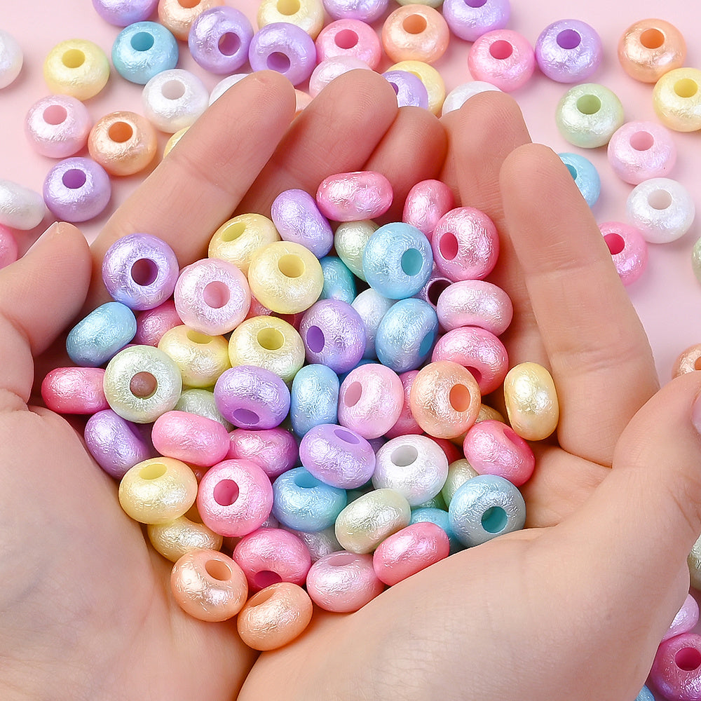 300pcs Large Hole European Acrylic Beads