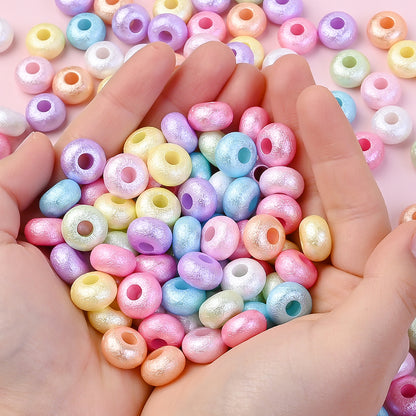 300pcs Large Hole European Acrylic Beads
