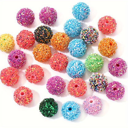 200pcs 15mm Silicone Beads Random Mix Round Spacer Silica Gel Beads For Making Keychain Bracelet Necklace DIY Pen Bag Pendant Jewelry Making Supplies