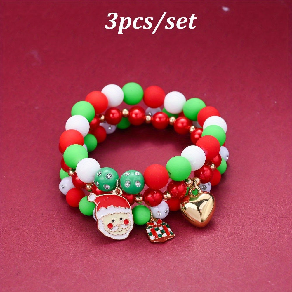 Christmas Acrylic Bracelet Beads Set
