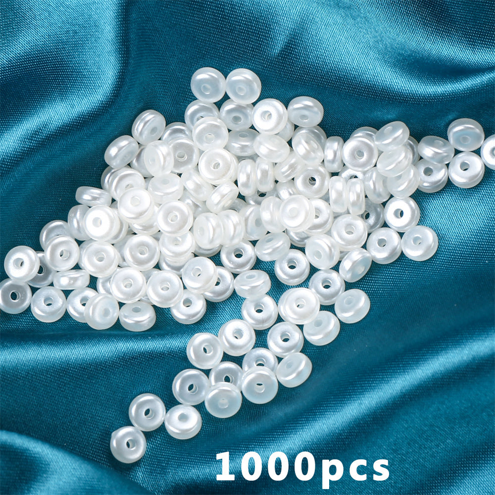 Assorted Flat Round AB Sequins Rose Flower Acrylic Focal Beads