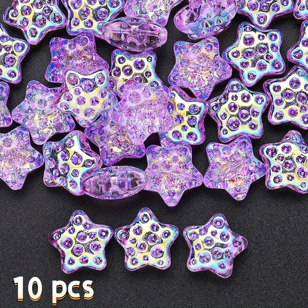 18mm Glass Five-Pointed Star Beads