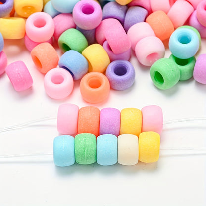 100pcs Candy Color Acrylic Big Hole Beads
