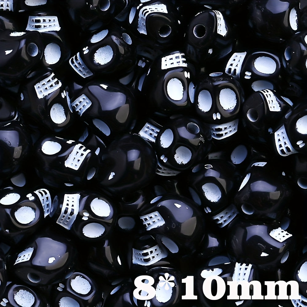 Colorful Acrylic Skull Beads