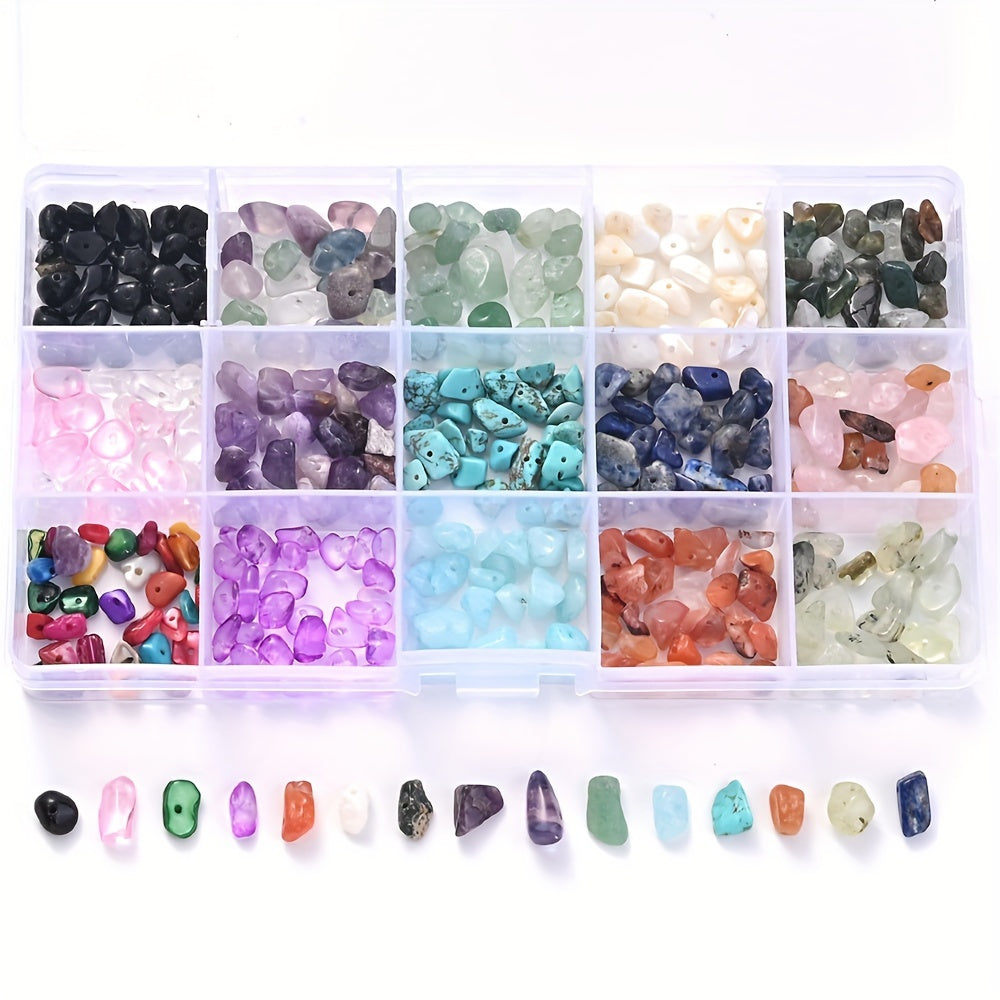 Natural Gemstone Chip Beads Set