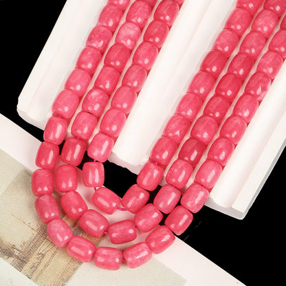 8 × 12mm Rhodonite Natural Stone Spacer Beads