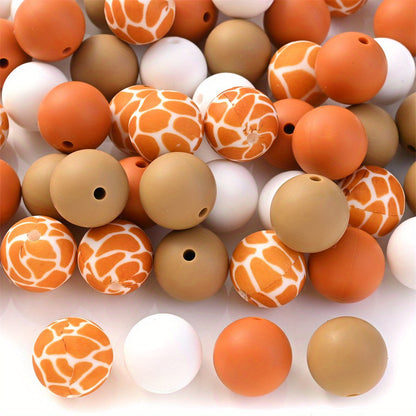 15mm Gradient Round Silicone Beads