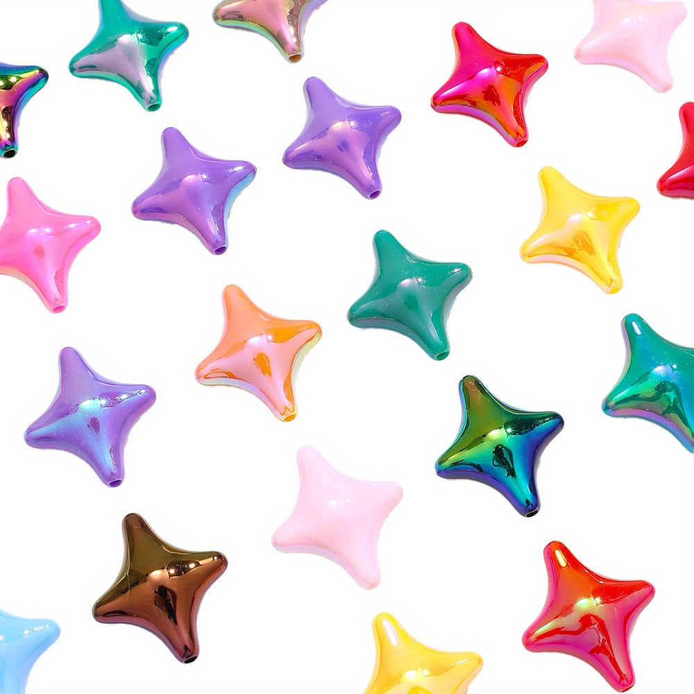 Four-Pointed Star Acrylic Beads