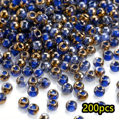 4mm Metallic Glass Seed Beads