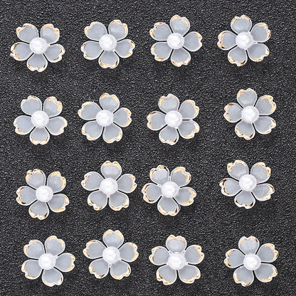 15mm Translucent Flower Acrylic Beads