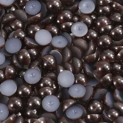 1000pcs Semi Circular Resin Pearl Beads
