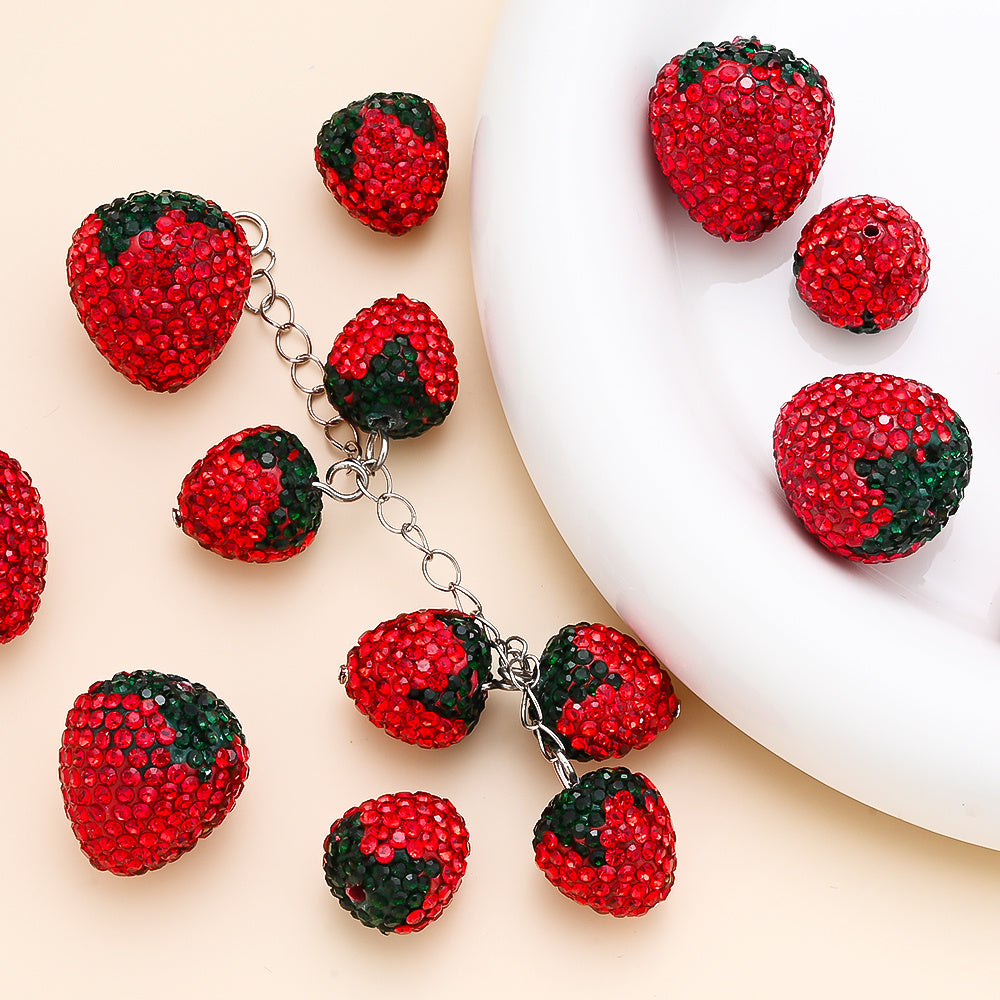 Strawberry Clay Decorative Beads