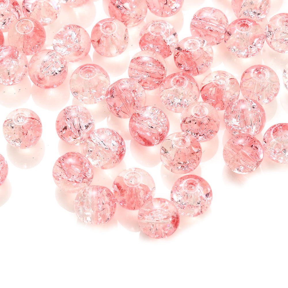 Gradient Crackle Glass Spacer Beads