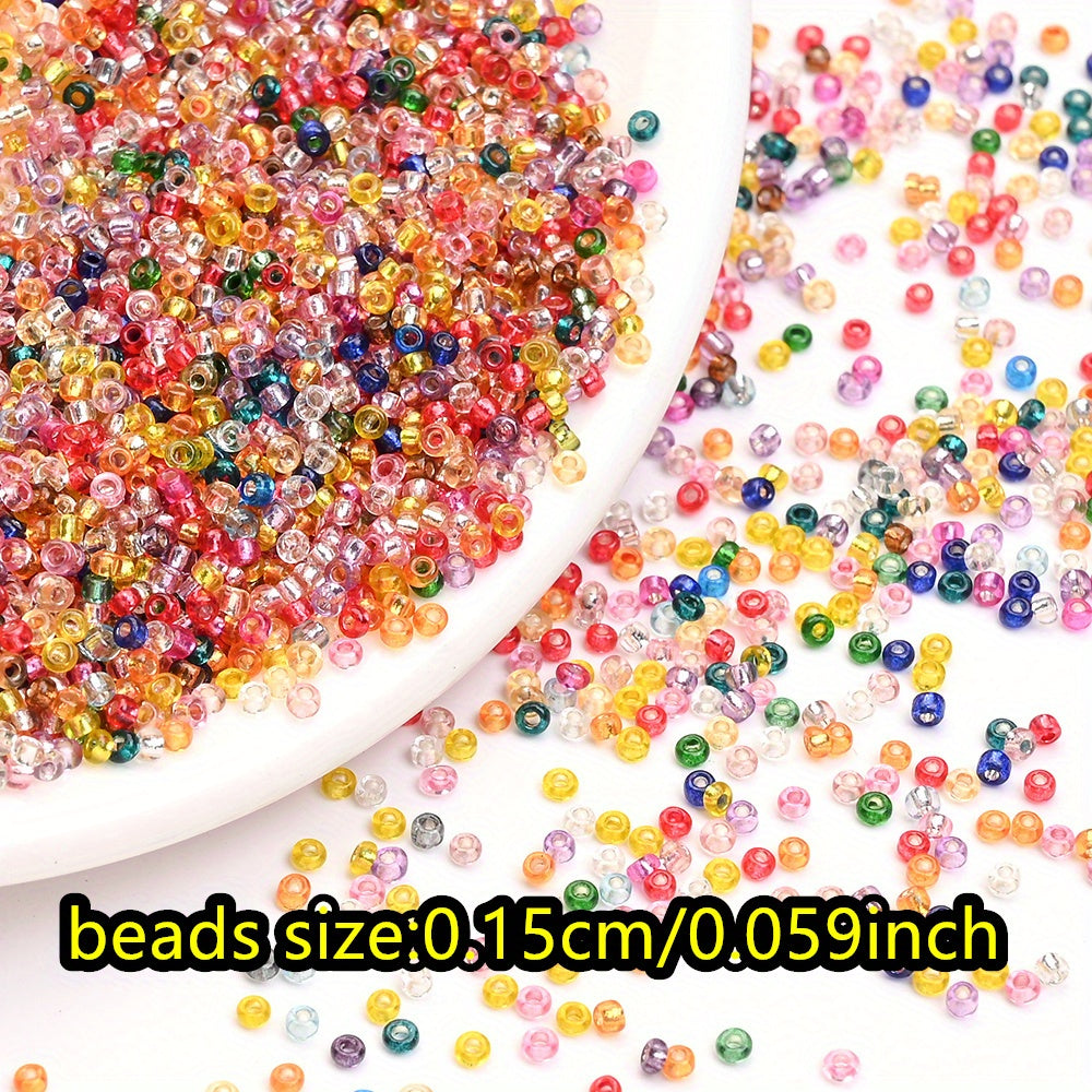 2500pcs/set 1.5mm Shiny Glass Seed Beads