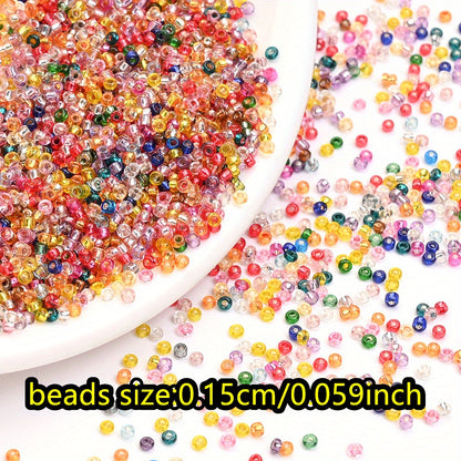 2500pcs/set 1.5mm Shiny Glass Seed Beads