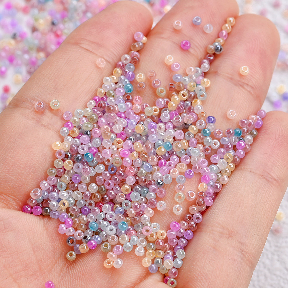 1000pcs 2mm Random Color Glass Seed Beads