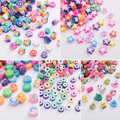30/50pcs Colorful Clay Shape Beads