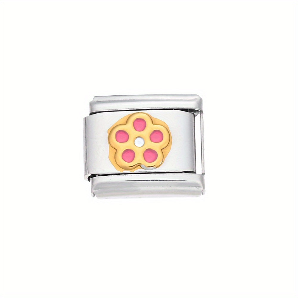 1pc 9x10mm Stainless Steel Petal Module Charm Bead