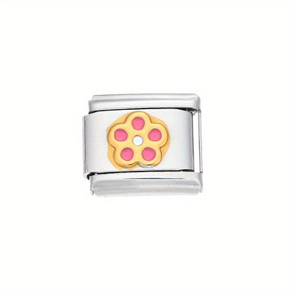 1pc 9x10mm Stainless Steel Petal Module Charm Bead