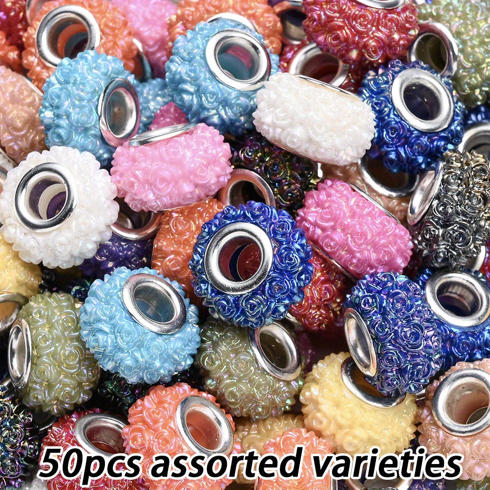 9×15mm Rose Flower Acrylic Beads